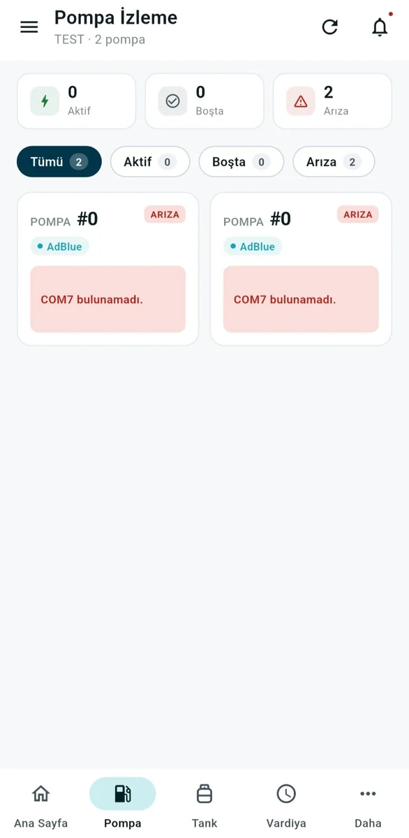AX Mobil — ڈسپنسر مانیٹرنگ