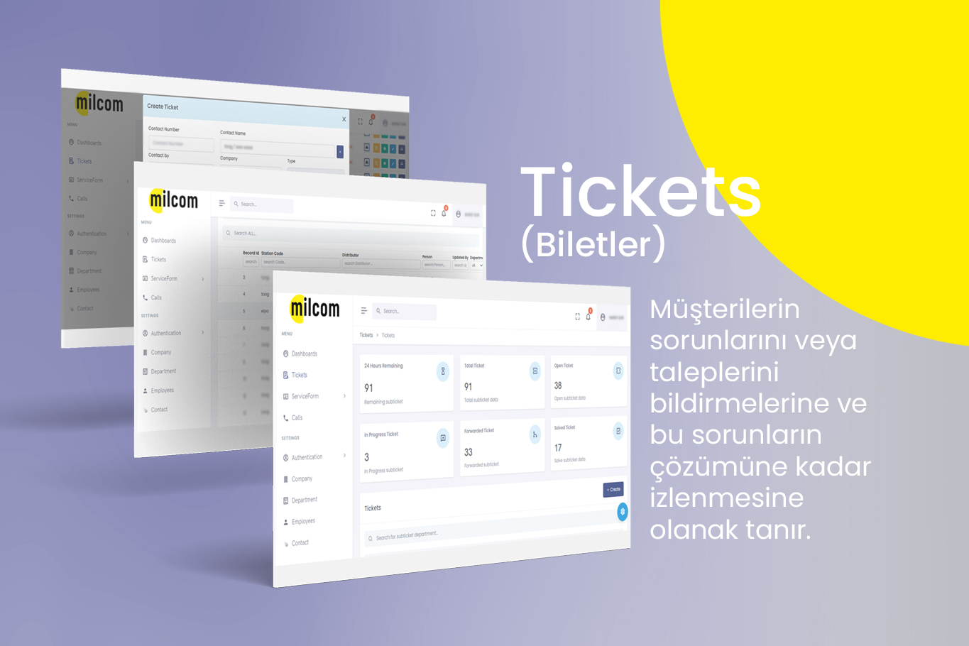 Arıza Talep Yönetimi - Tickets